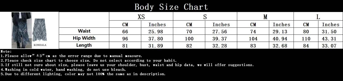 KONDALA Trendy Elegant Asymmetrical Pleated Skirt Women High Street Plaid Midi Skirt 2026 Spring Fashion Holiday Chic Lady Skirt