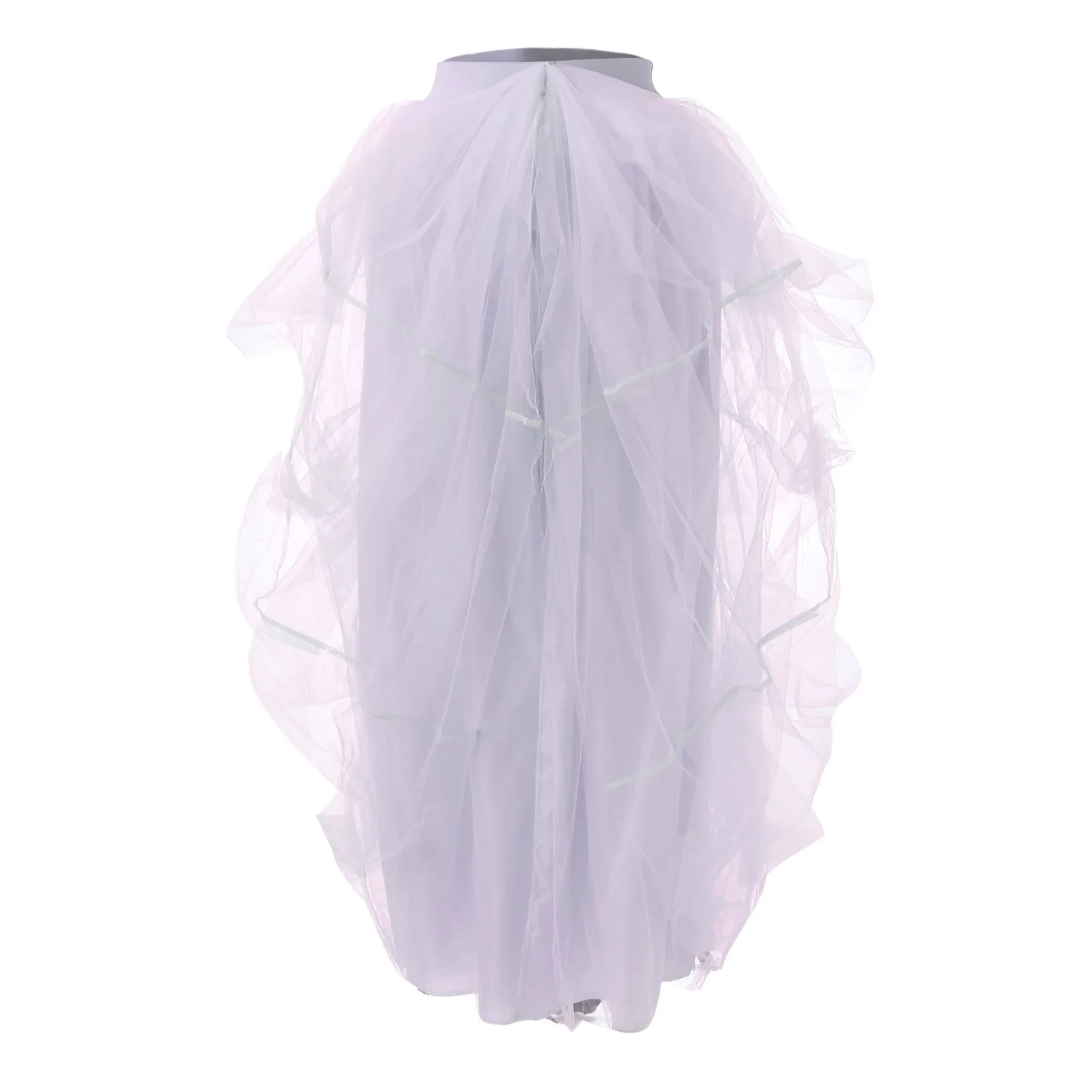 Women's Princess Tutu Skirt Elegant Puffy Tiered Tulle Skirts Fashion Korean Dance Party A Line High Waisted Mesh Maxi Skirt