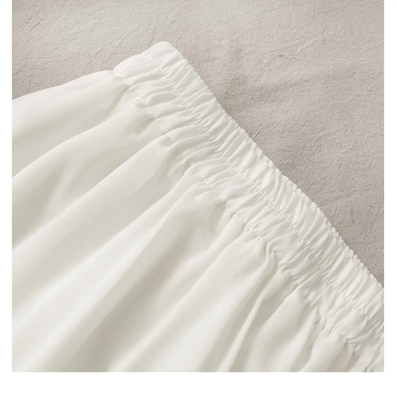 Women's Summer Sexy High Waist Slim Pleated A Line Mini Skirts Korean Fashion Casual Short Black White Skirt Alt Clothes Female