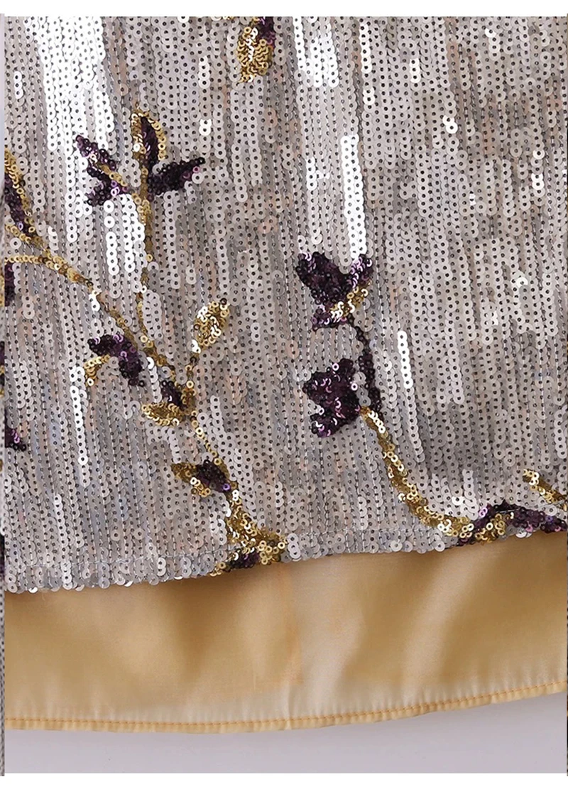 In the early spring of 2025, the new elegant hip skirt embroidered with sequins and high waist was opened with a skirt.