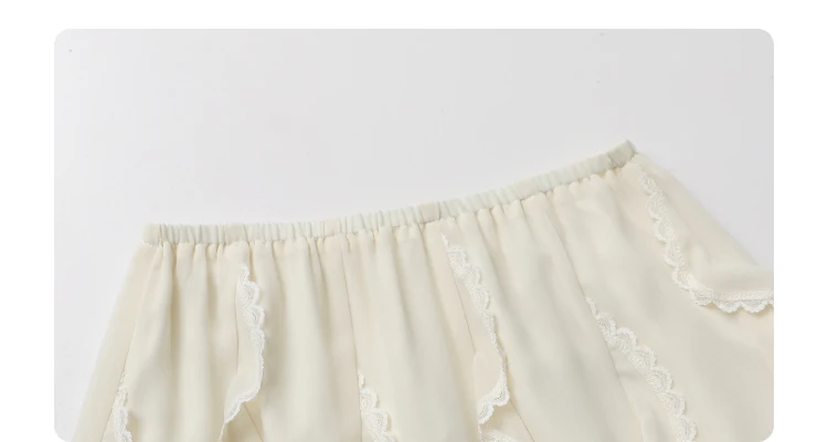 CHIC VEN Korean Women Skirts A Line Loose Casual New High Waist Irregular Lace Half Length Female Skirt Spring Summer 2025
