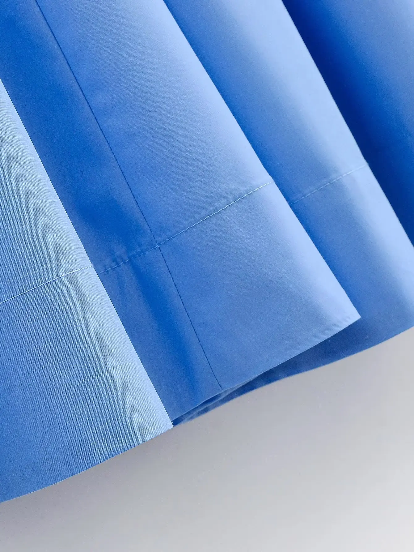 YENKYE New 2026 Women Blue Pleated A-line High Waist Skirt Spring Summer Big Swing Casual Skirts
