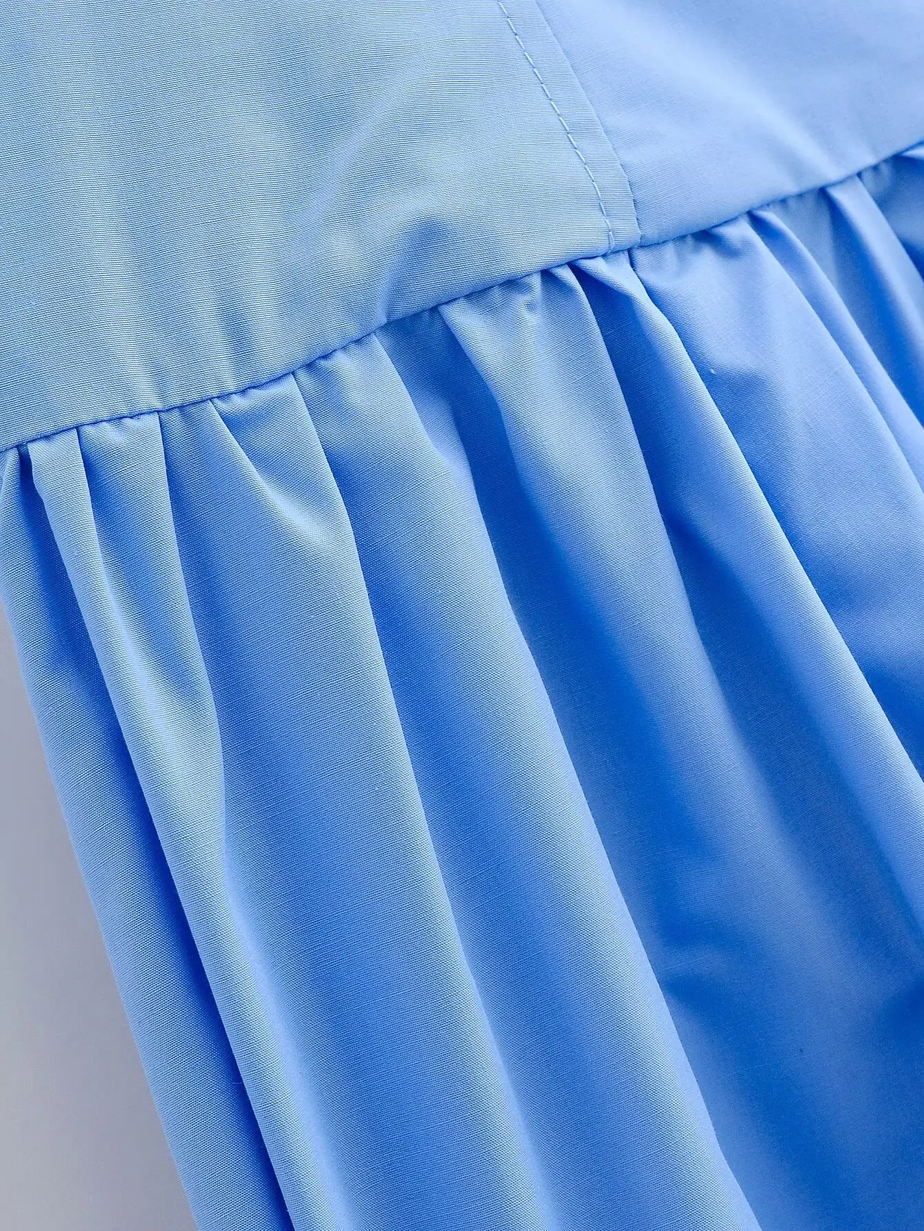 YENKYE New 2026 Women Blue Pleated A-line High Waist Skirt Spring Summer Big Swing Casual Skirts