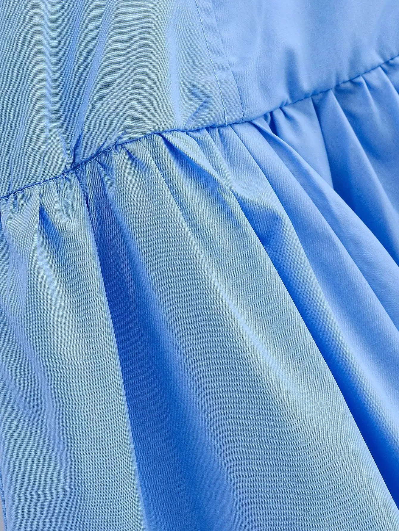 YENKYE New 2026 Women Blue Pleated A-line High Waist Skirt Spring Summer Big Swing Casual Skirts
