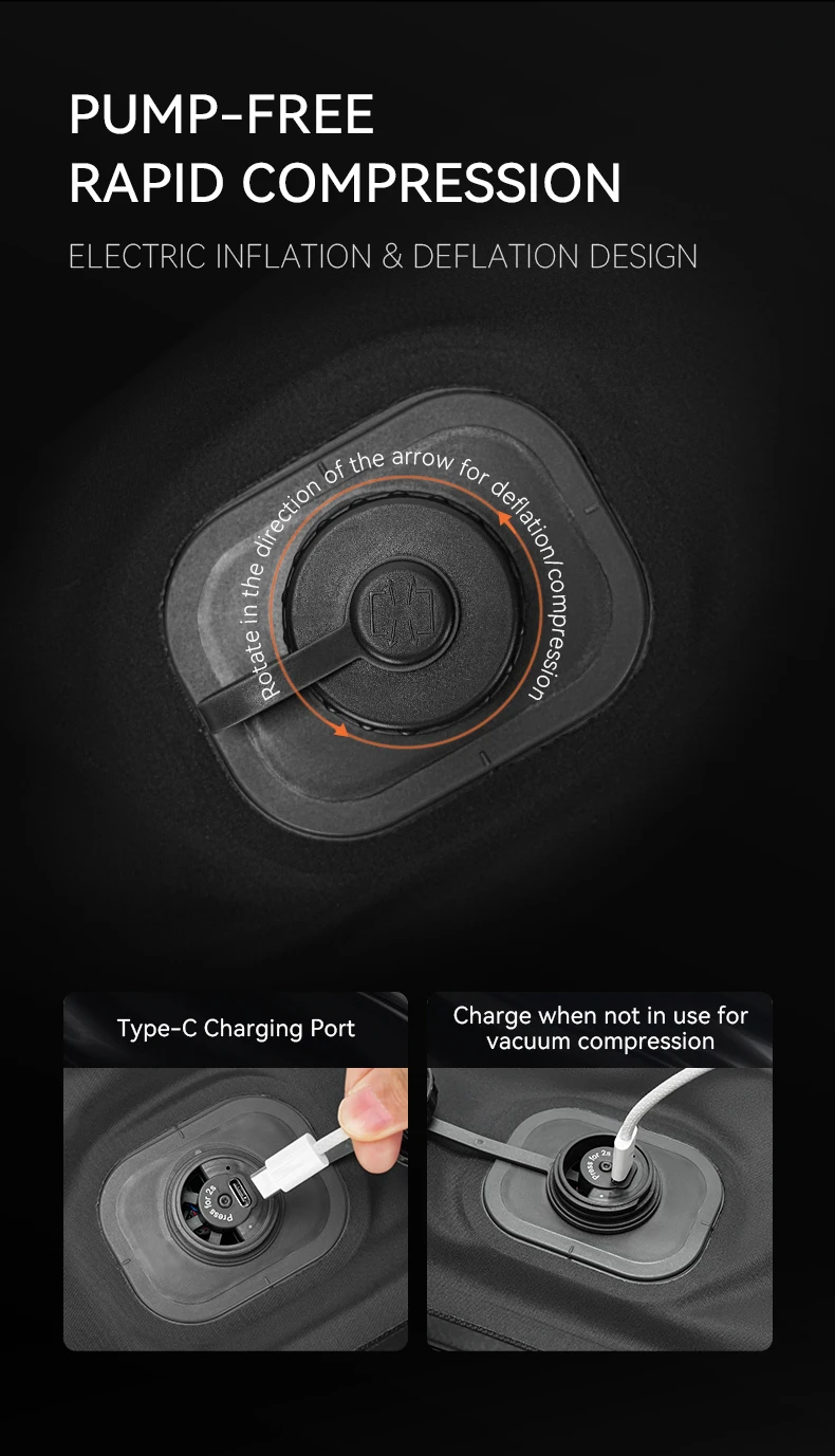 ReeYee Automatic Vacuum Storage Bags for Clothes, Travel Space Saver for Down Jackets, Waterproof & Airtight Compression Bag