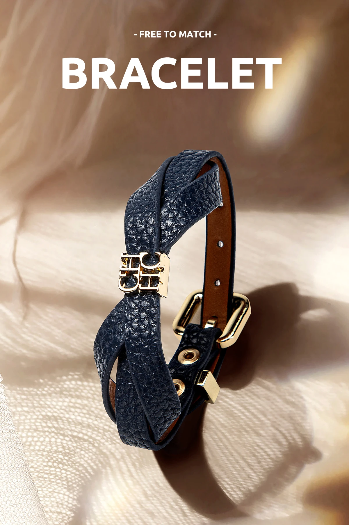 CH Dual Design Wristband Can Be Freely Matched New Fashionable Street Style Women's Multifunctional Bracelet