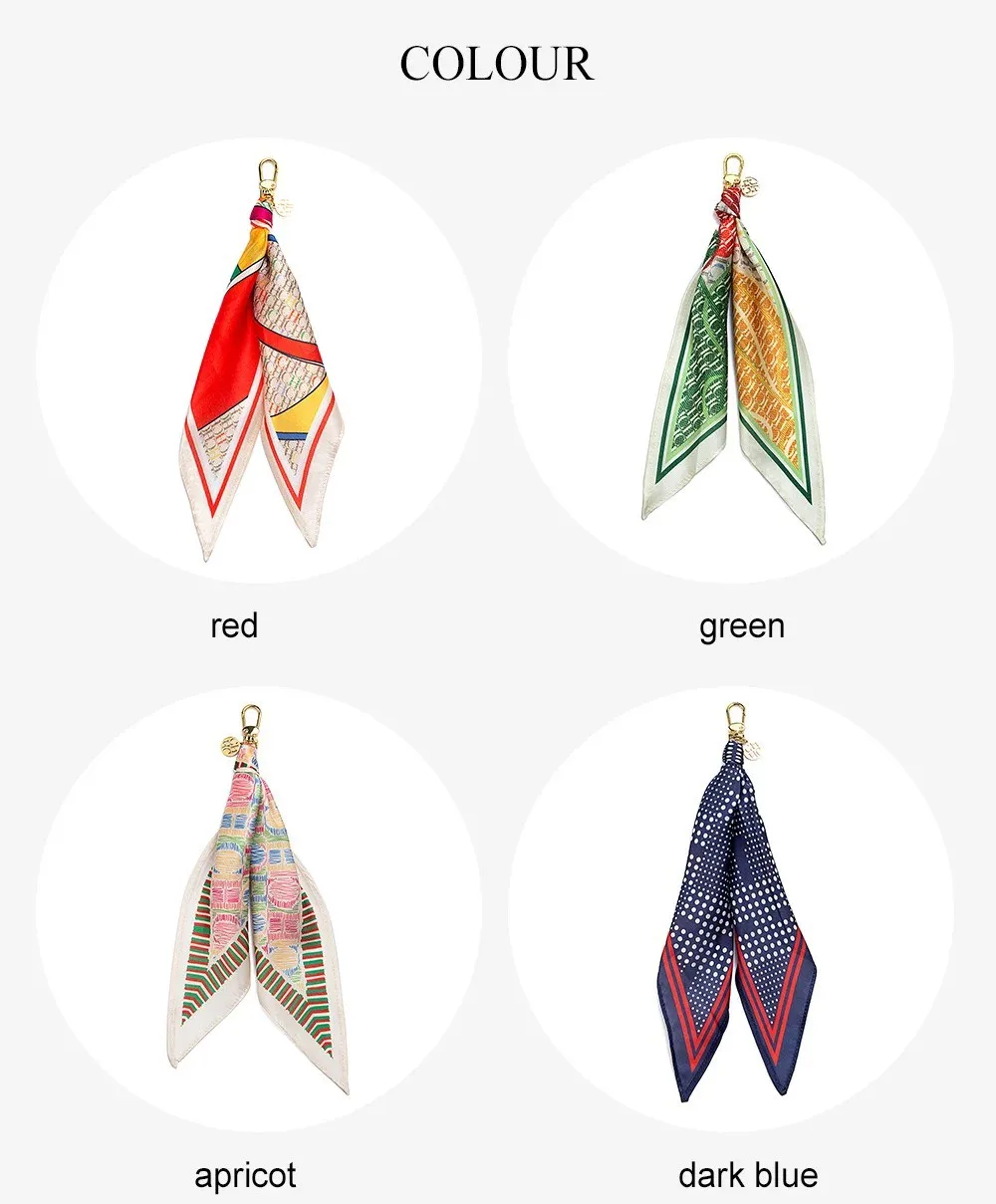 CH Brand Printed Silk Scarf Pendant Daily Decoration Street Fashion 2026 Women's Decorative Accessories
