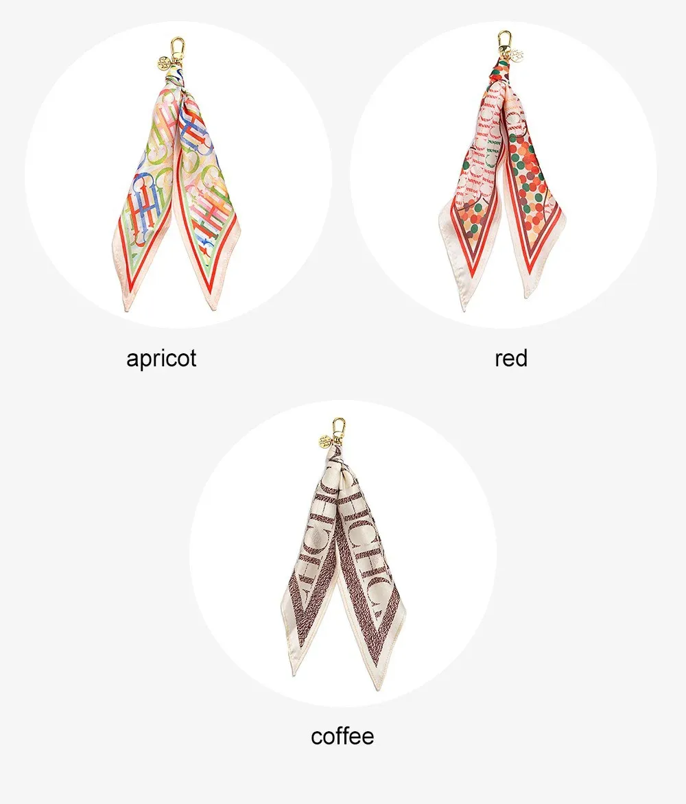CH Brand Printed Silk Scarf Pendant Daily Decoration Street Fashion 2026 Women's Decorative Accessories