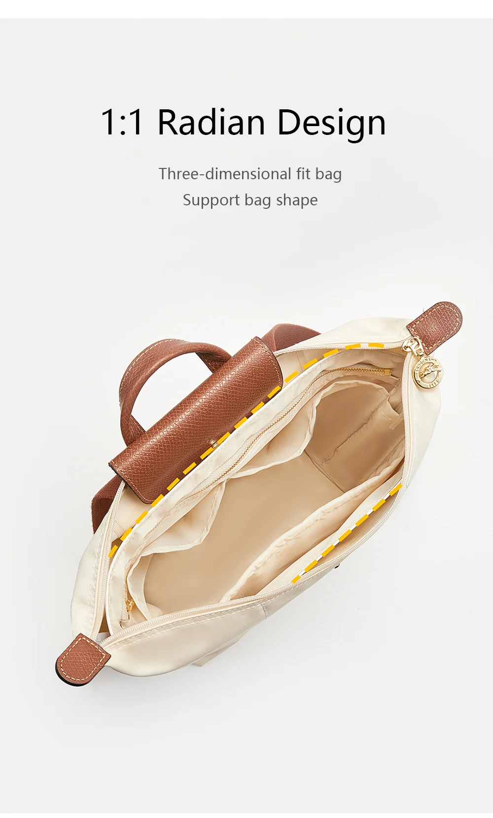 Bag Organizer Insert For Longchamp Backpack Waterproof Bag Insert Storage Lightweight Bag Support Dupont Paper Bag Accessories