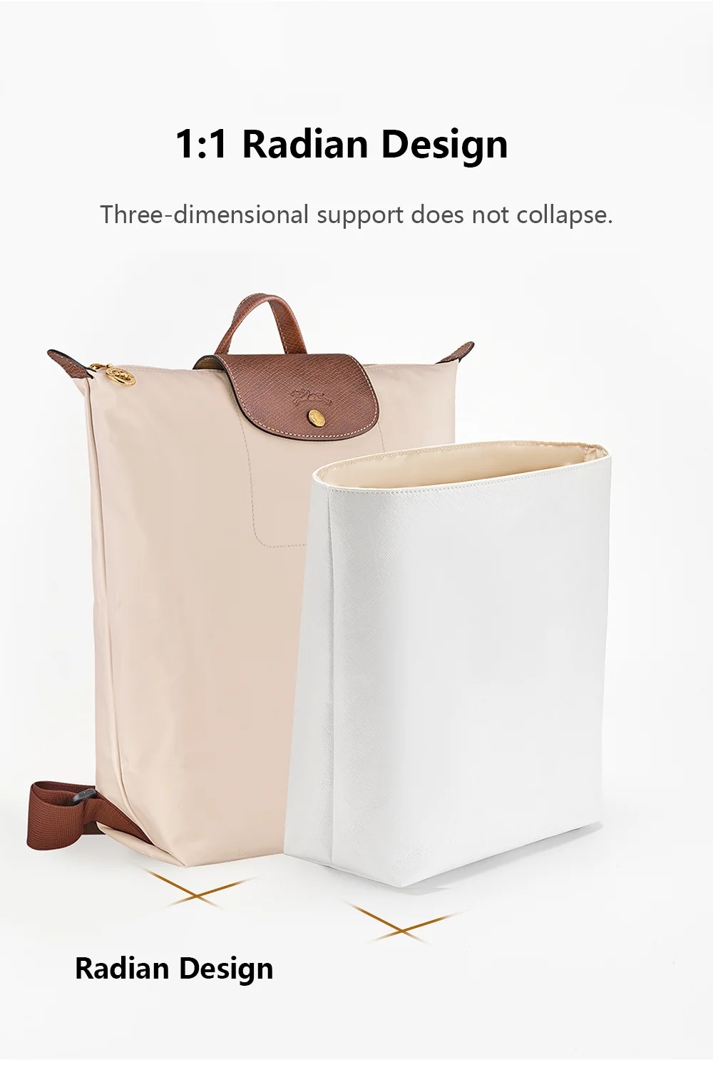Bag Organizer Insert For Longchamp Backpack Waterproof Bag Insert Storage Lightweight Bag Support Dupont Paper Bag Accessories