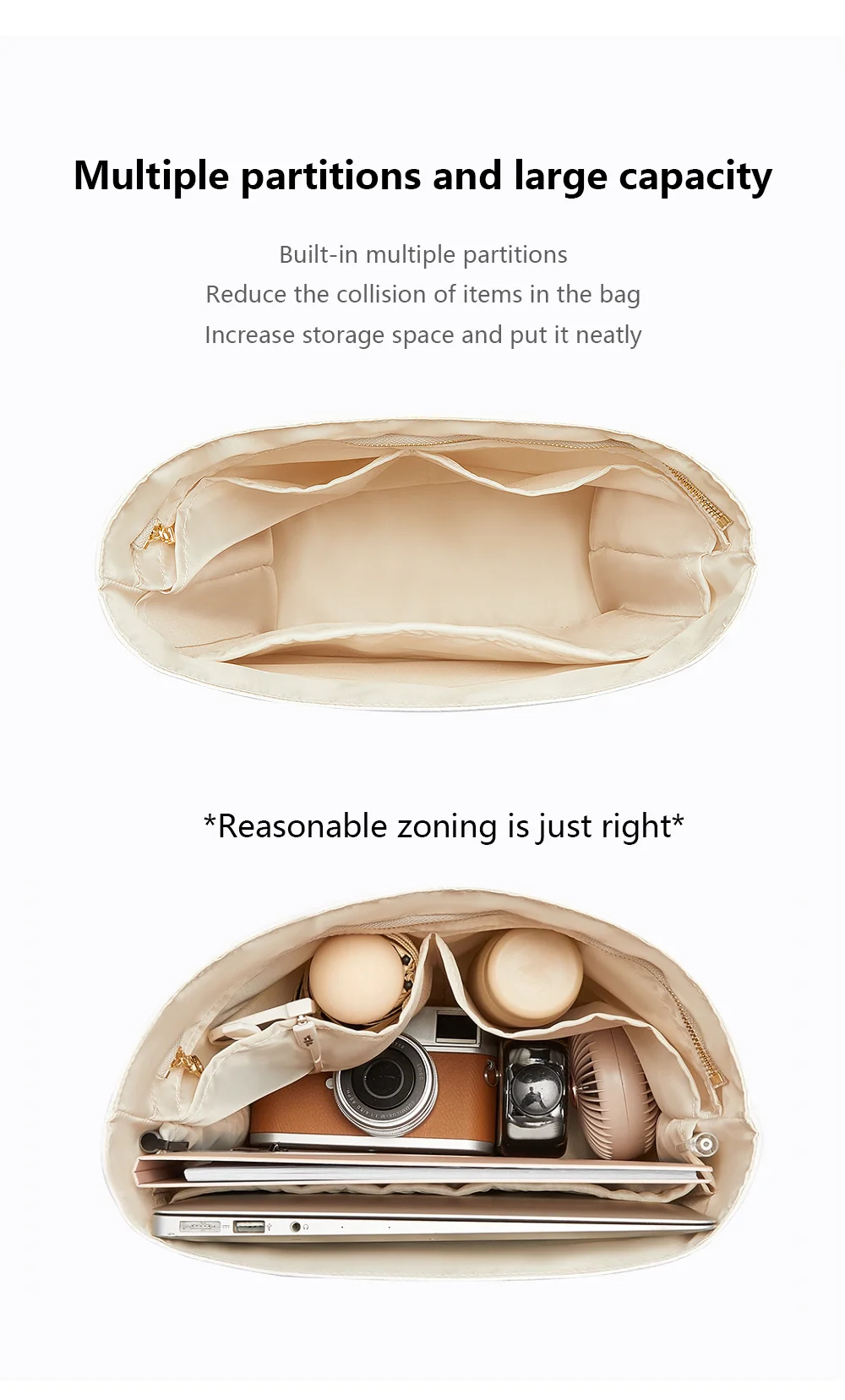 Bag Organizer Insert For Longchamp Backpack Waterproof Bag Insert Storage Lightweight Bag Support Dupont Paper Bag Accessories