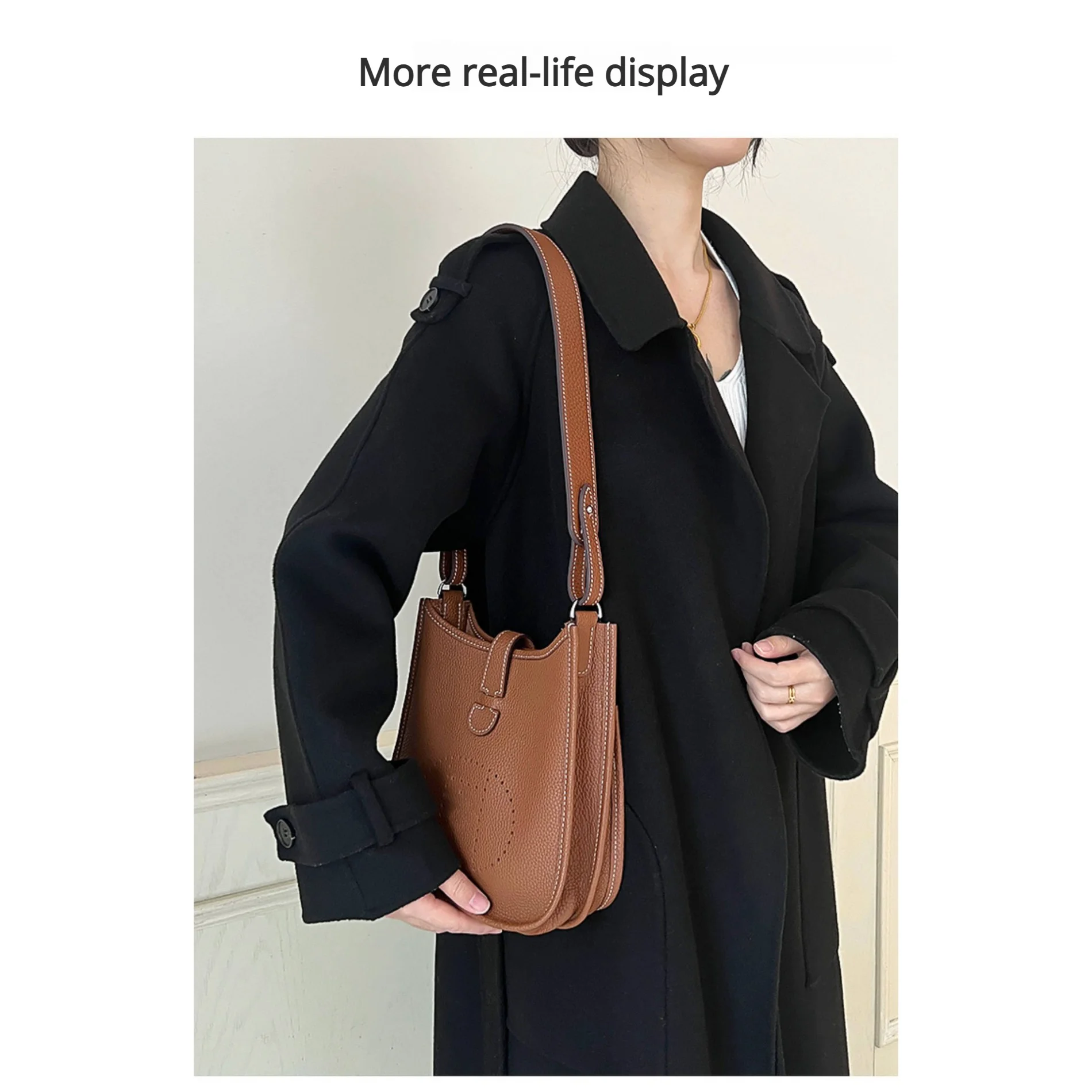 Bag Shoulder Strap For 29 Evelyne16 Mini Top-grain Leather Durable Fashion Bag Strap Modification Bag Accessories