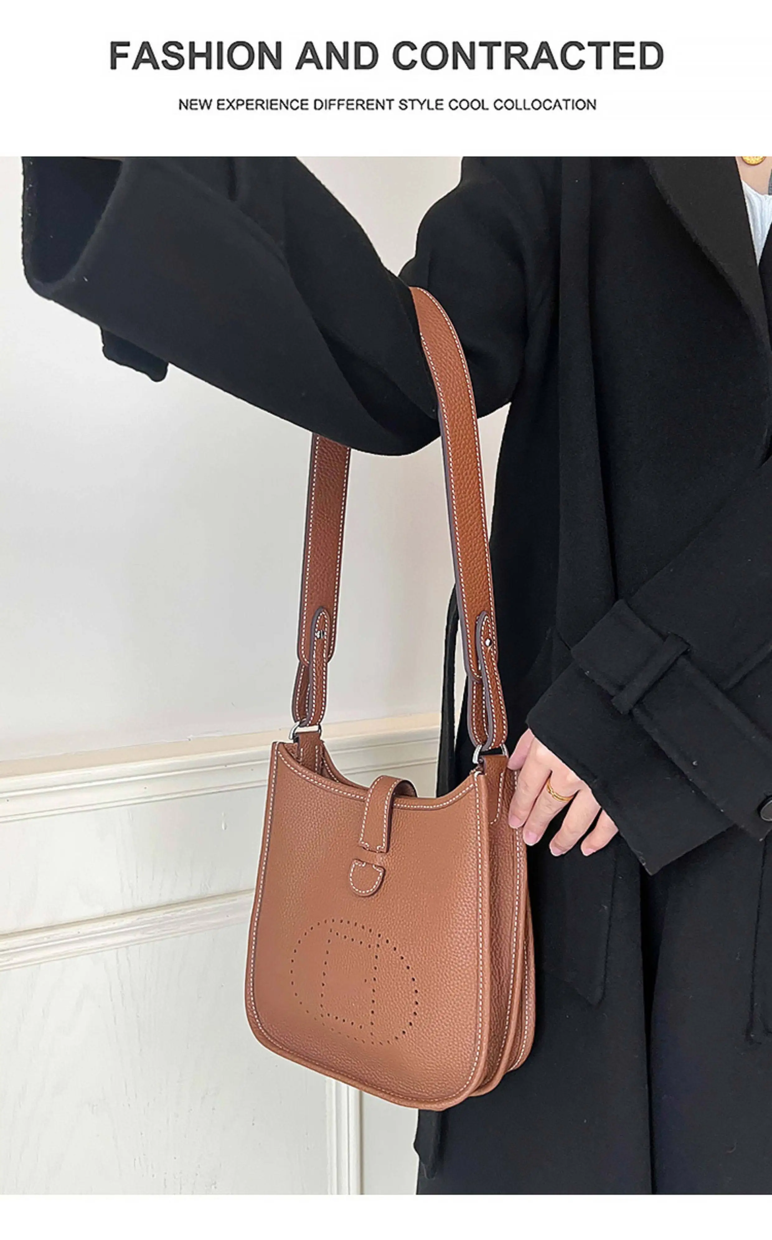 Bag Shoulder Strap For 29 Evelyne16 Mini Top-grain Leather Durable Fashion Bag Strap Modification Bag Accessories