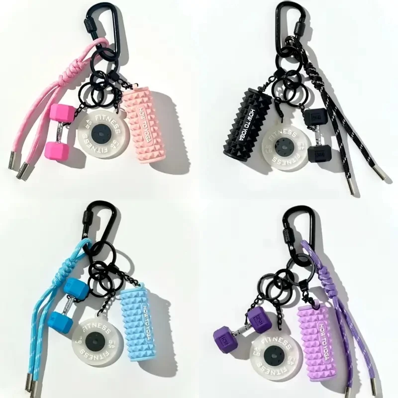 Fitness Keychain Gym Lovers Fitness Enthusiast Gift Barbell Dumbbell Keychain Fitness Bag backpack Charms