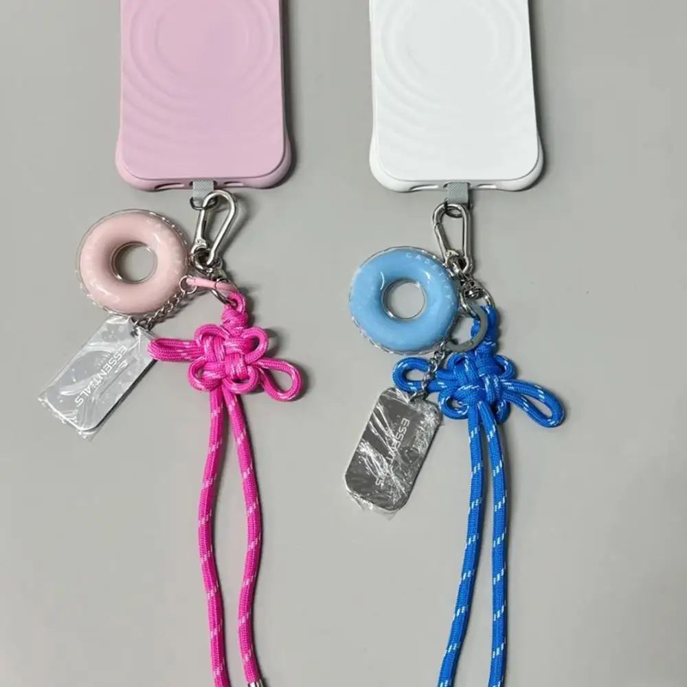 Colorful Braided Lanyard Keychain For Phone Case Anti Lost Knot Rope Strap Car Keyring DIY Bag Charm Bag Pendant Accessories