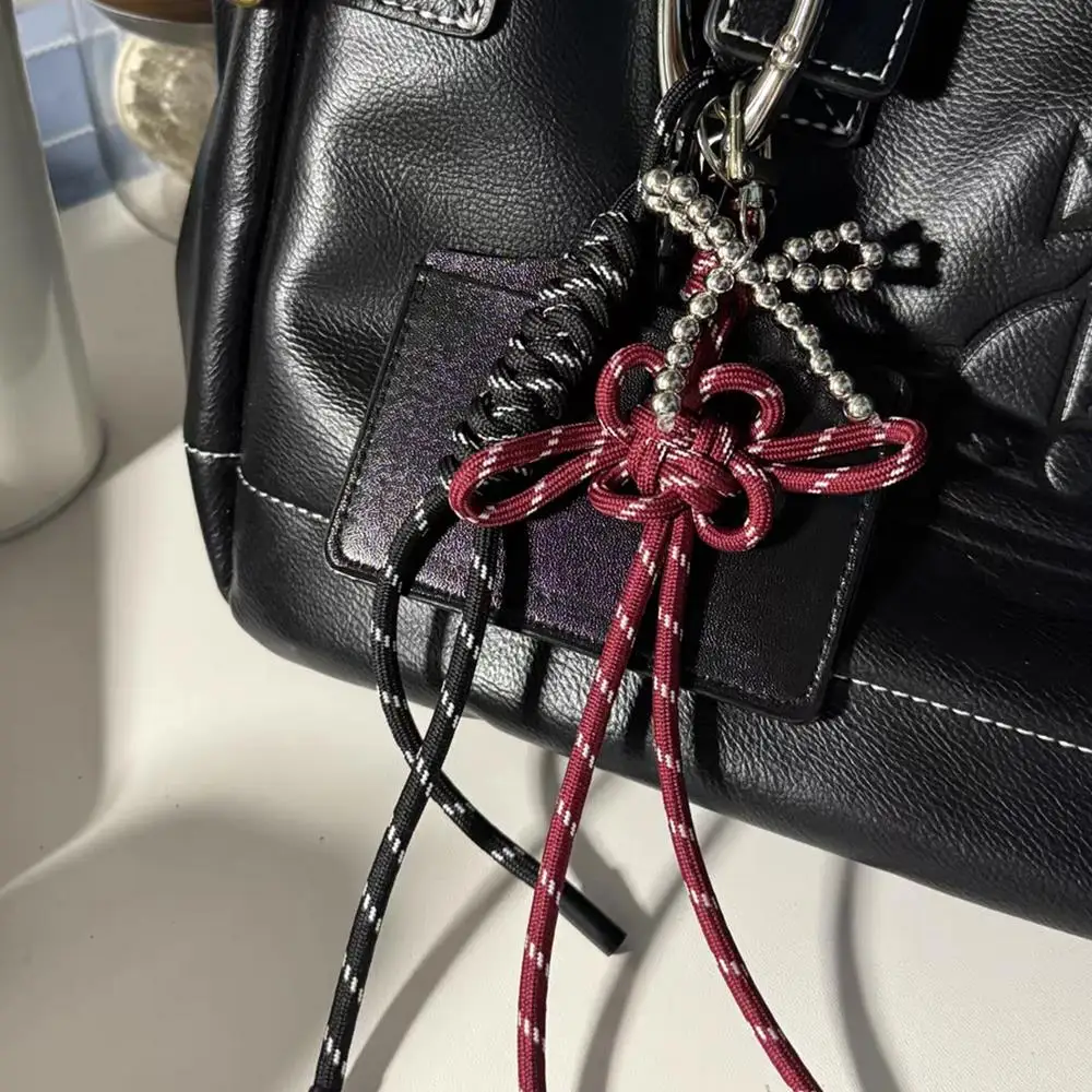 Colorful Braided Lanyard Keychain For Phone Case Anti Lost Knot Rope Strap Car Keyring DIY Bag Charm Bag Pendant Accessories