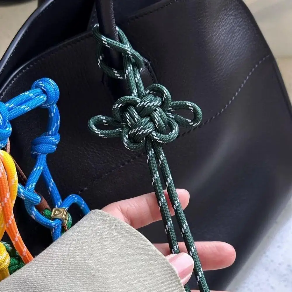 Colorful Braided Lanyard Keychain For Phone Case Anti Lost Knot Rope Strap Car Keyring DIY Bag Charm Bag Pendant Accessories