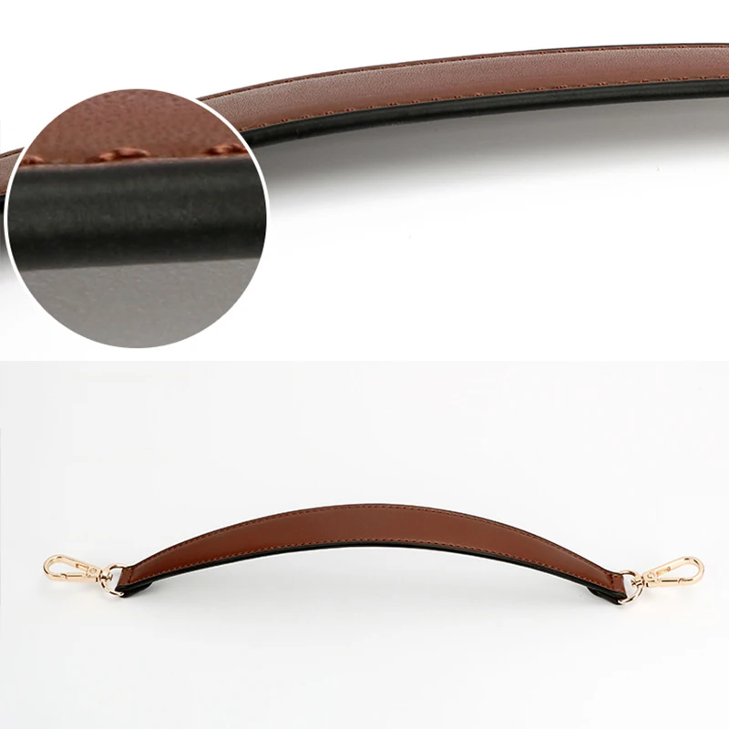 Fashion Genuine Leather Handbag Straps Golden Buckle Replacement Shoulder Bag Strap Women Bag Belt Band Bag Handles Bag Parts
