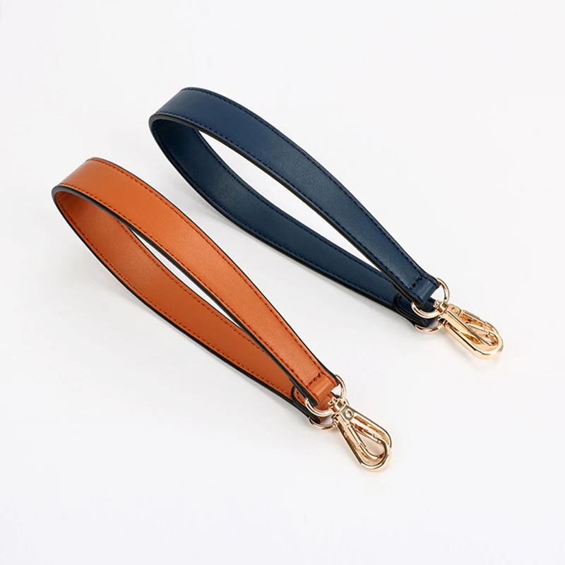 Fashion Genuine Leather Handbag Straps Golden Buckle Replacement Shoulder Bag Strap Women Bag Belt Band Bag Handles Bag Parts