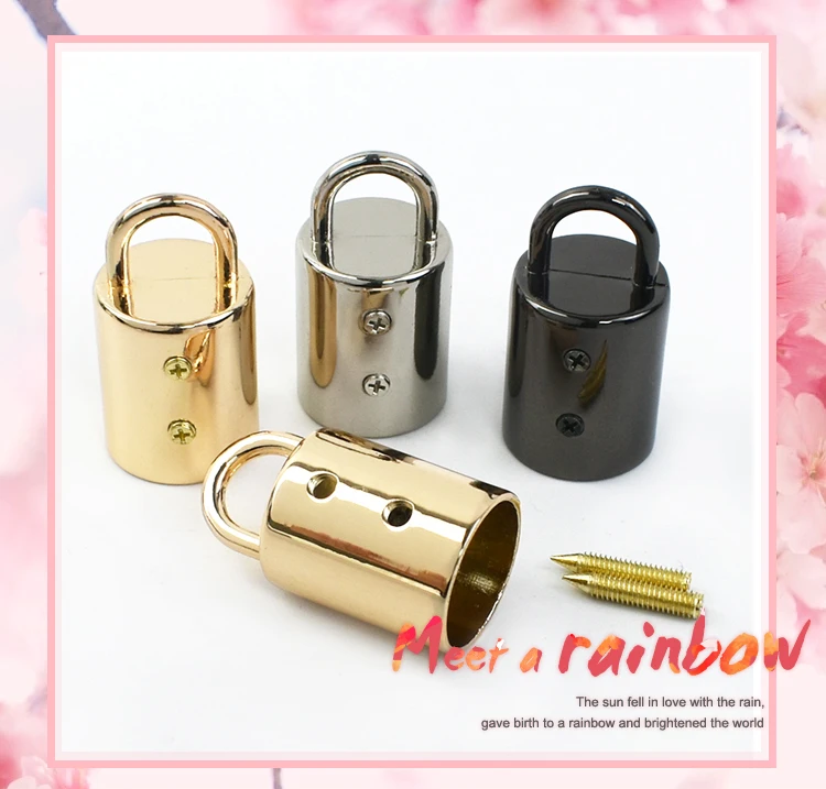 5/10/20Pcs 14mm Bag Metal Buckles Handbag Strap Tassel Cap Clasp Hook Connector Hanger Rope Cord Lock DIY Hardware Accessories
