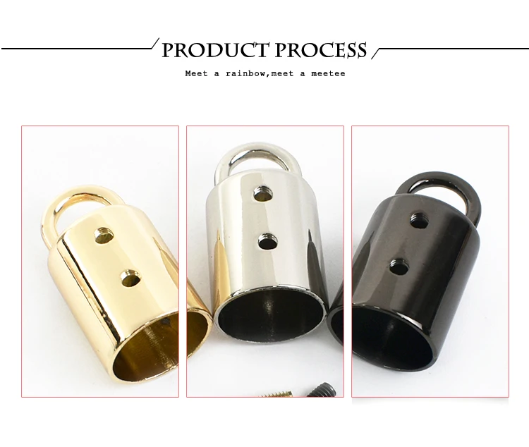 5/10/20Pcs 14mm Bag Metal Buckles Handbag Strap Tassel Cap Clasp Hook Connector Hanger Rope Cord Lock DIY Hardware Accessories