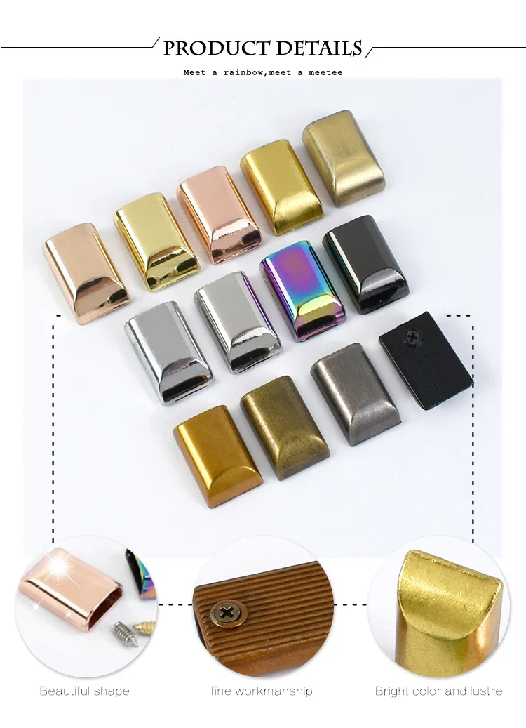 5/10/20Pcs 9mm Metal Bag Zipper Stopper Tail Clip Stop Handbag End Plug Head with Screw DIY Leather Crafts Hardware Accessories