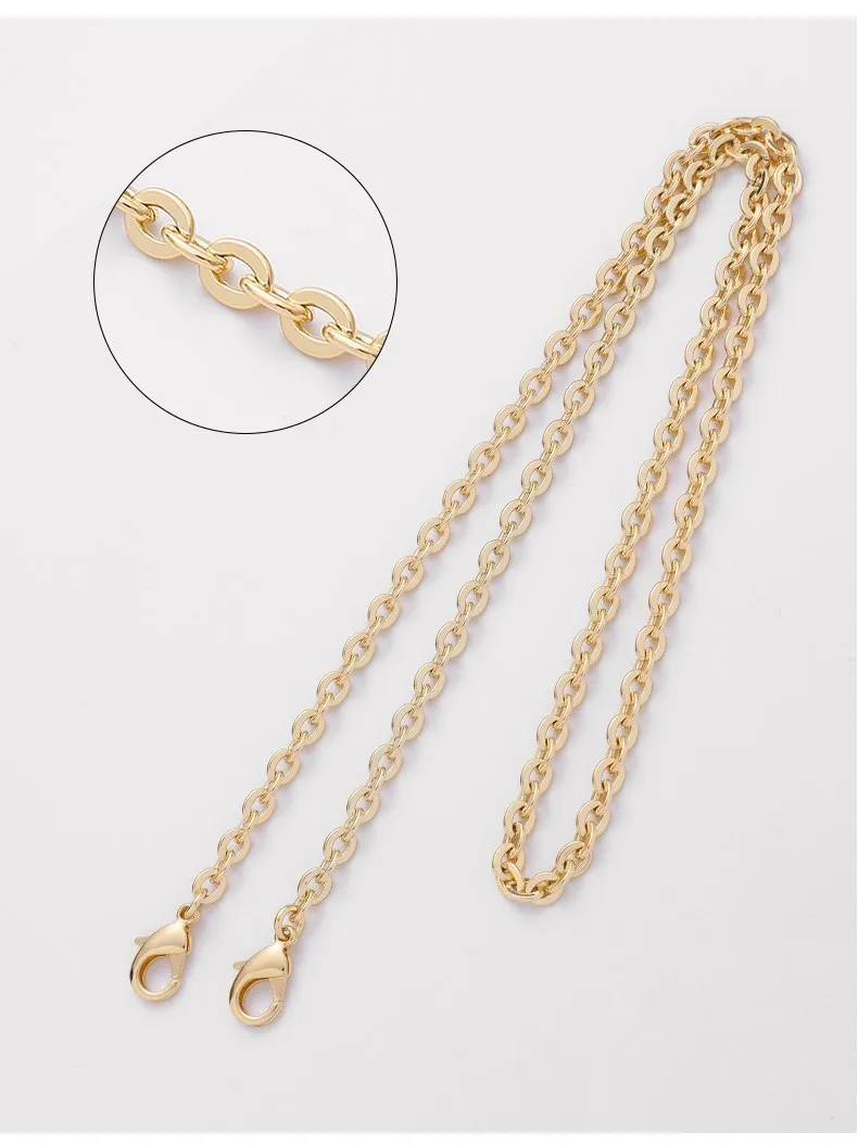 Golden Bag Chain women bag bag chain accessories Metal Extension Chains Crossbody Belt Replacement Bags Strap For Women's Bag