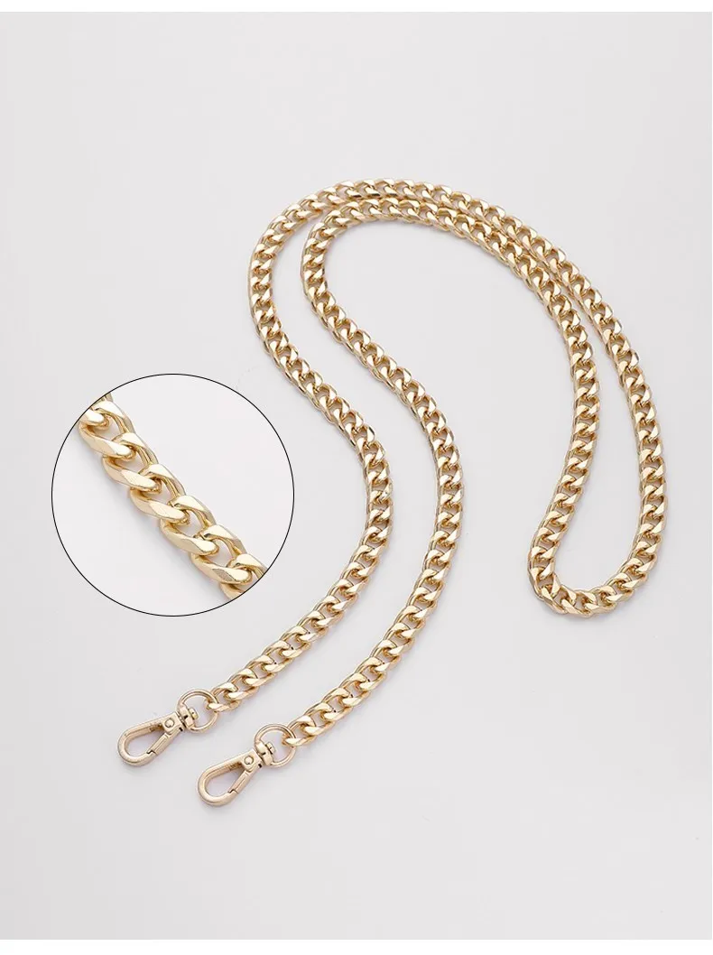Golden Bag Chain women bag bag chain accessories Metal Extension Chains Crossbody Belt Replacement Bags Strap For Women's Bag