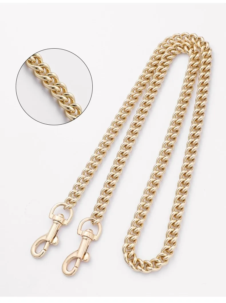 Golden Bag Chain women bag bag chain accessories Metal Extension Chains Crossbody Belt Replacement Bags Strap For Women's Bag