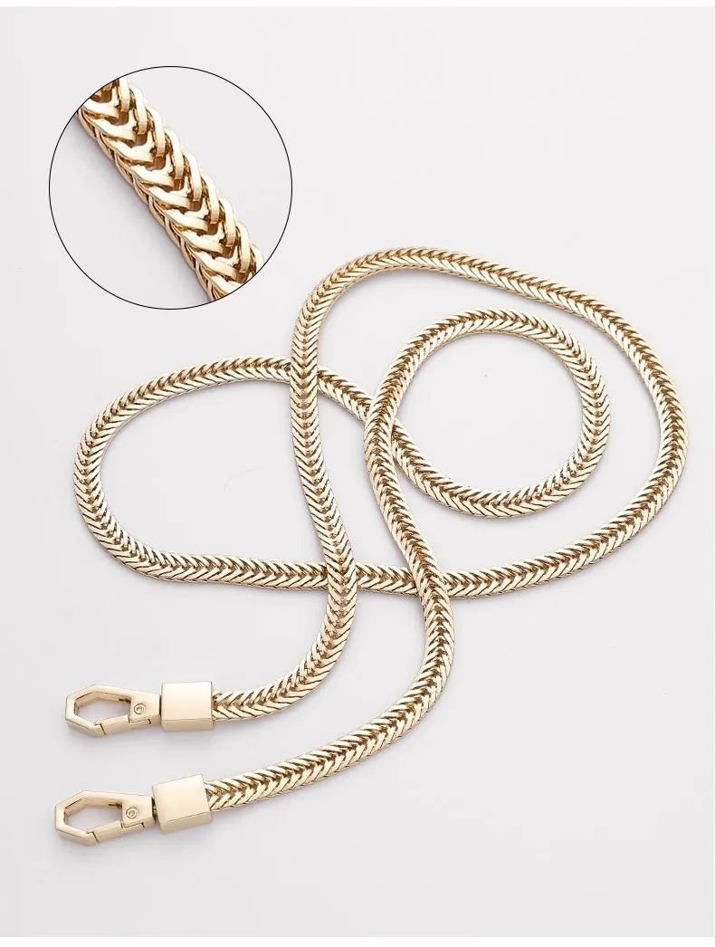 Golden Bag Chain women bag bag chain accessories Metal Extension Chains Crossbody Belt Replacement Bags Strap For Women's Bag