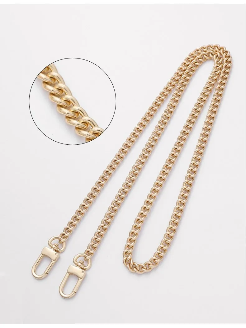 Golden Bag Chain women bag bag chain accessories Metal Extension Chains Crossbody Belt Replacement Bags Strap For Women's Bag