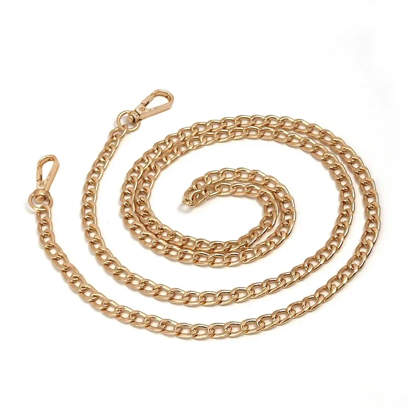 120cm Metal Aluminum Bag Chain Replacement Parts Accessories for Hand-Woven Shoulder Handbag DIY Handmade Detachable Straps