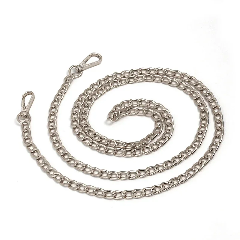 120cm Metal Aluminum Bag Chain Replacement Parts Accessories for Hand-Woven Shoulder Handbag DIY Handmade Detachable Straps