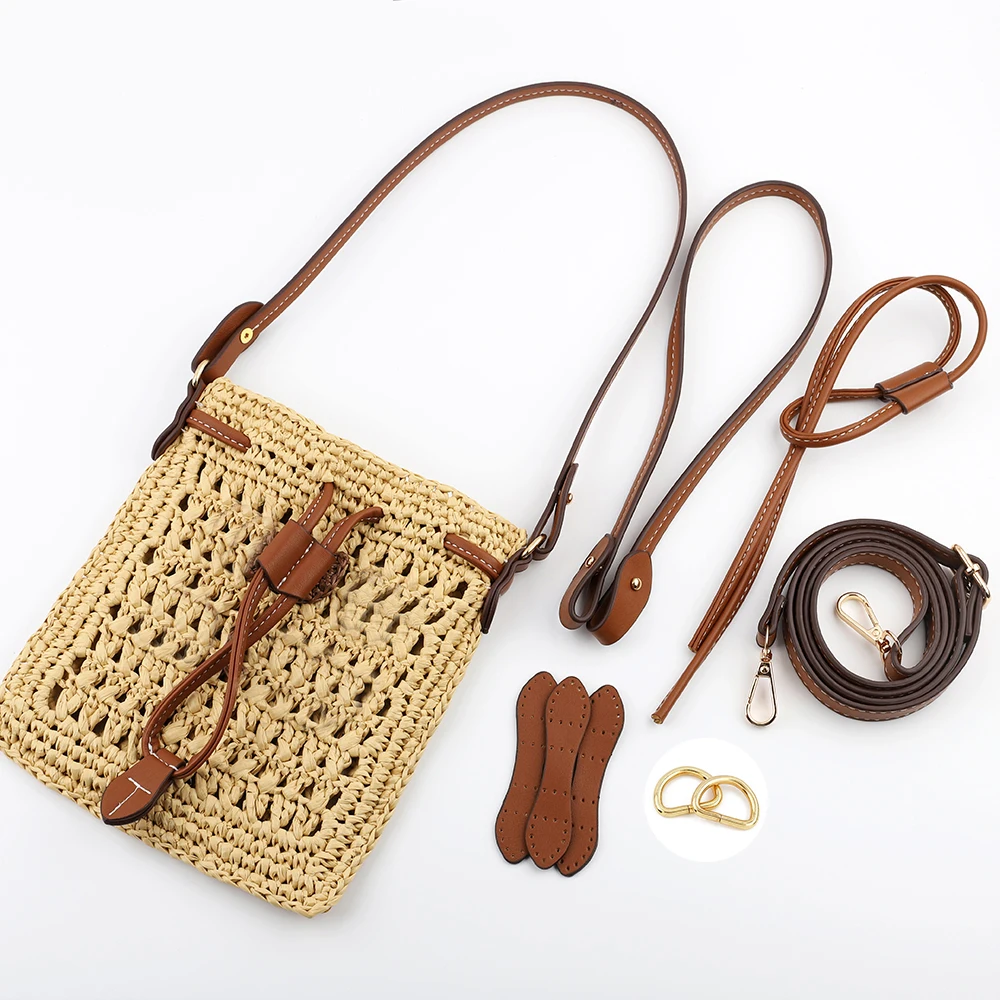 1Set Drawstring Shoulder Bag Straps Rope Handbag Handles Replacement Backpack Beam Pocket Accessories for DIY Bucket Bag
