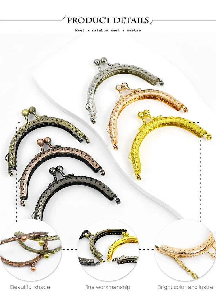 5/10Pcs Deepeel 85mm Metal Bag Handle Coin Purse Frame Kiss Clasp Handbag Wallet Handles DIY Sewing Brackets Accessories