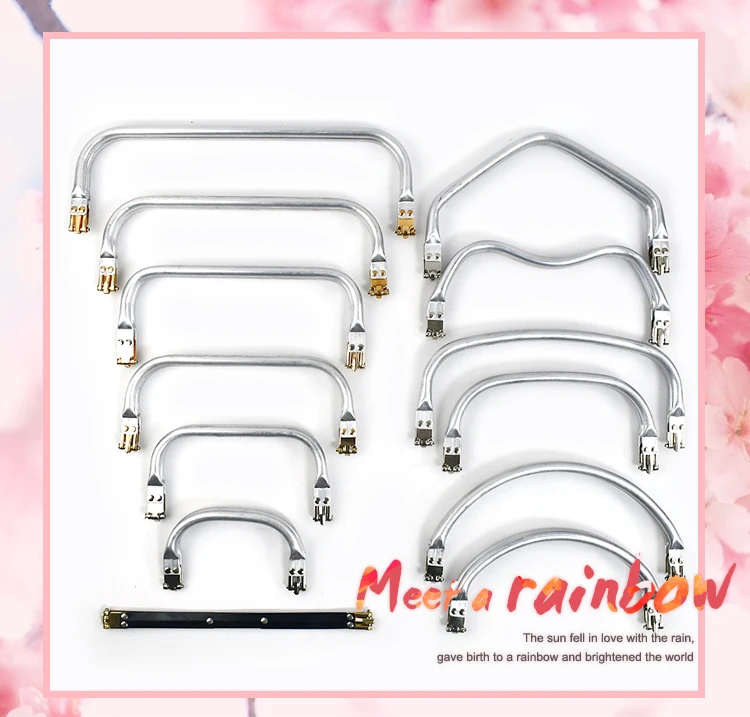 1-5Pcs Deepeel Purse Frame Metal Aluminium Tube Clutch Wallet Clip Bag Handle Hardware Accessories Doctor Invisible Bags Handles