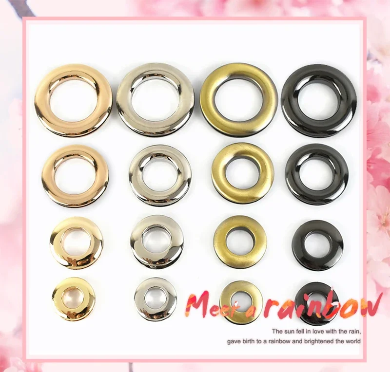 5/10Pcs 10-25mm Metal Eyelet Screw Buckle O Ring Grommet Clasp Bag Eyelets Dog Chain Hook DIY Leather Craft Accessories