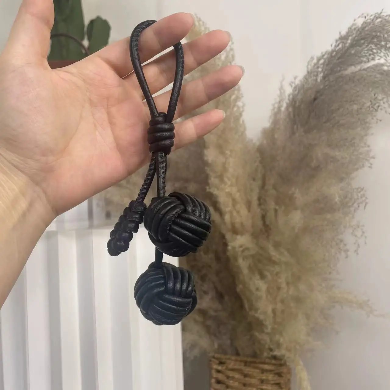 Delicate Cute Woven Ball Bag Decoration, Fashion Woven Cherry Personalized Bag Accessories, Women's Bag Pendant, Holiday Gifts