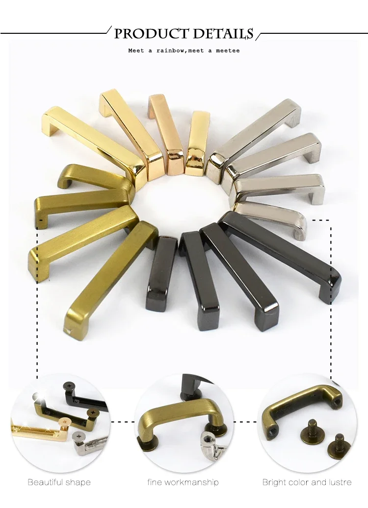 4/10Pcs Deepeel 13-38mm Metal Buckles Handbag Arch Bridge Side Connector Clasps with Screw Leather Crafts Hardware Accessories