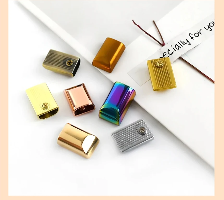 10/20/50Pcs 9mm Metal Zipper Stopper Zippers Tail Clip Stop End Plug Head with Screw DIY Bag Leather Crafts Hardware Accessories