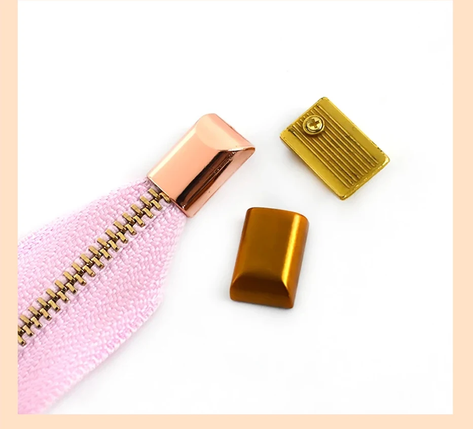 10/20/50Pcs 9mm Metal Zipper Stopper Zippers Tail Clip Stop End Plug Head with Screw DIY Bag Leather Crafts Hardware Accessories
