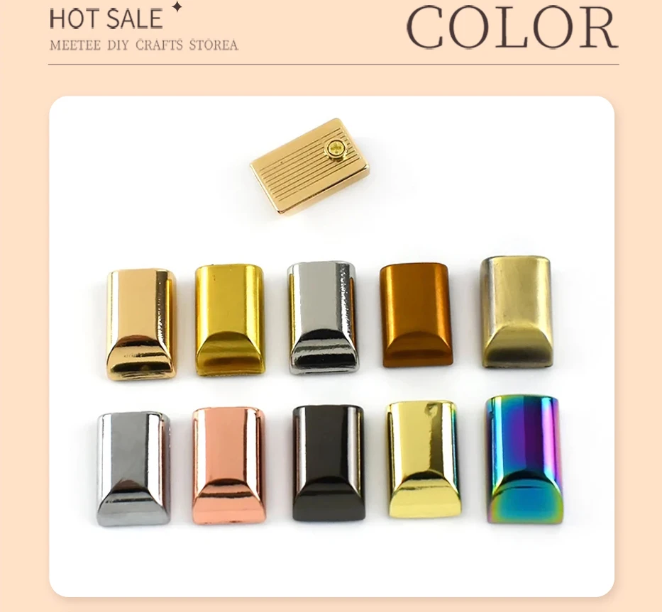 10/20/50Pcs 9mm Metal Zipper Stopper Zippers Tail Clip Stop End Plug Head with Screw DIY Bag Leather Crafts Hardware Accessories