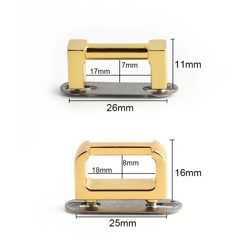 10/30/50PCS Metal Arch Bridge Bag Buckle With Washer For Handbag Strap D Ring Hook Side Clip Handle Connect Screw Accessories