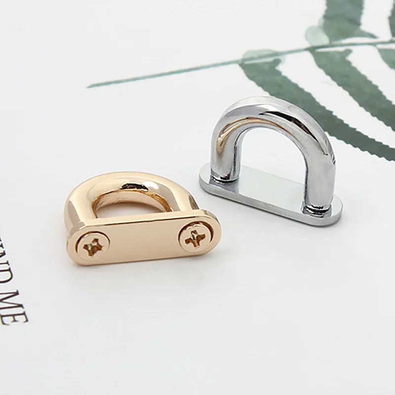 10/30/50PCS Metal Arch Bridge Bag Buckle With Washer For Handbag Strap D Ring Hook Side Clip Handle Connect Screw Accessories