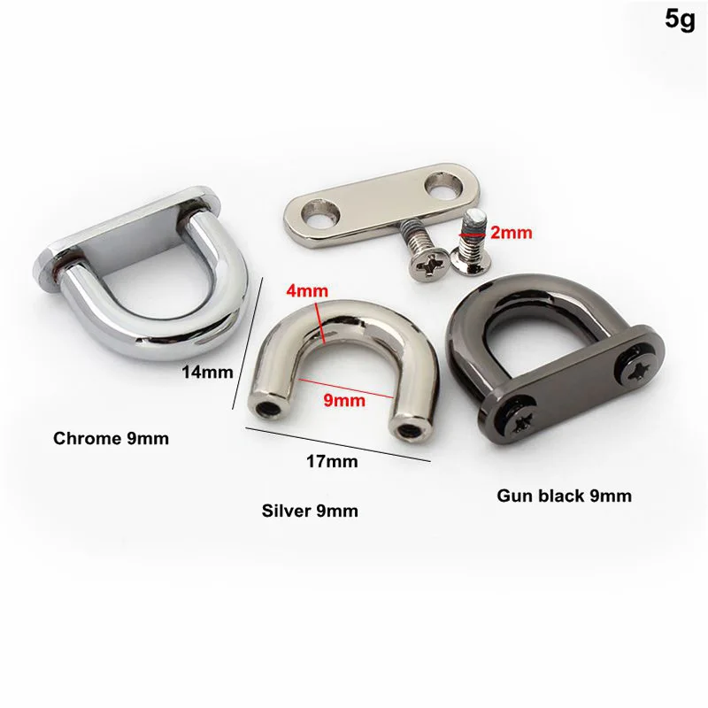 10/30/50PCS Metal Arch Bridge Bag Buckle With Washer For Handbag Strap D Ring Hook Side Clip Handle Connect Screw Accessories