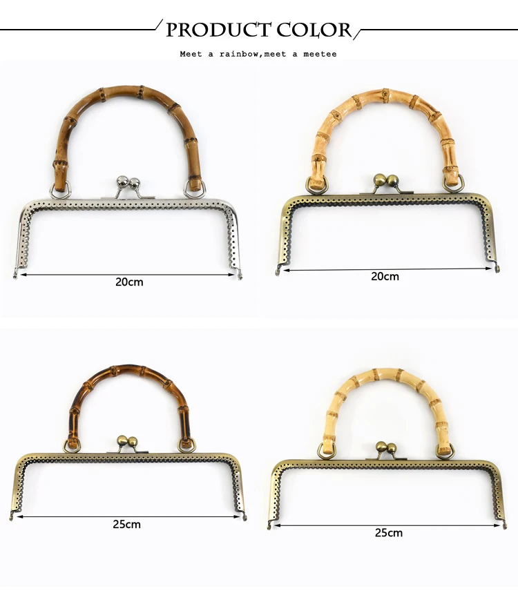 1/2/5Pcs Deepeel 20/25cm Metal Purse Frame Handle Bags Kiss Clasp Sew Kit DIY Bag Framework Handbag Sewing Brackets Accessories