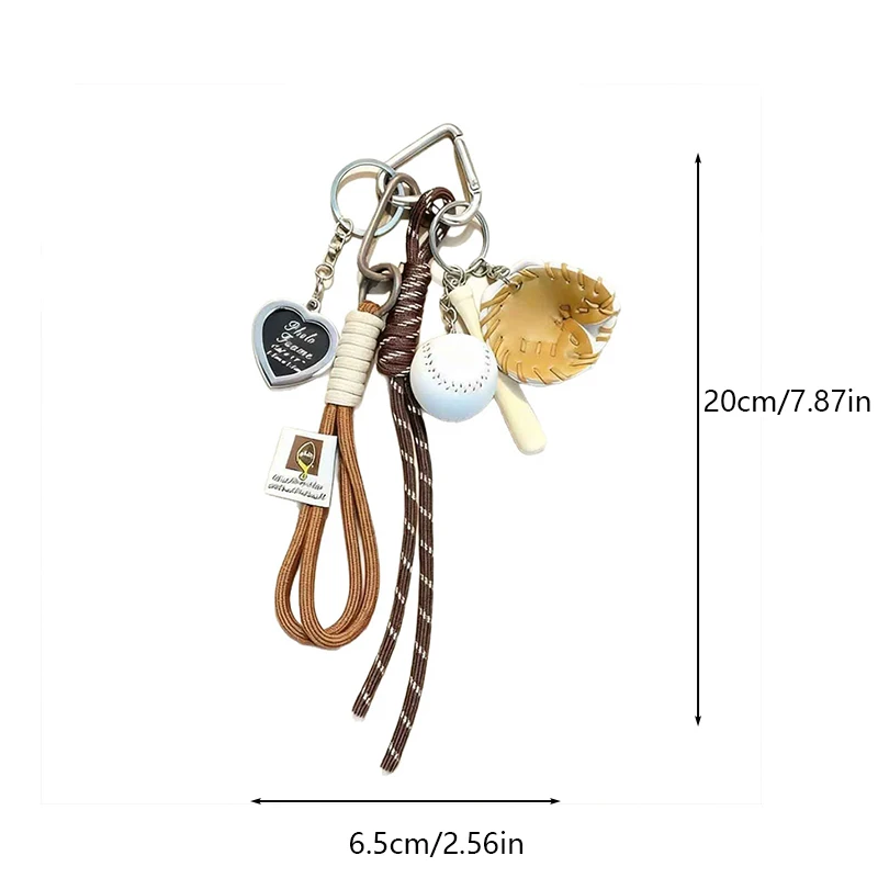 Cute Baseball Decor Keychain diy Fashion Bag Pendant sport travel Keychain Baseball Decor Key Chain Fashion Accessory for Gift