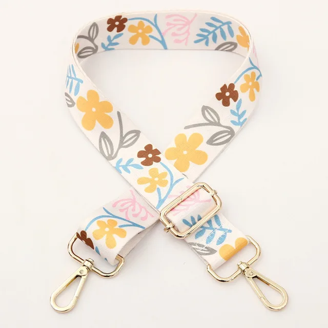 Women Colorful Fabric Shoulder Strap Lady Bag Accessories Adjustable Removable Wide Shoulder Crossbody Messenger Nylon Bag Strap