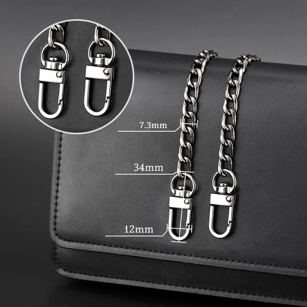 40/60/90/100/110/120cm Bag Chain Strap Handle Shoulder Crossbody Handbag Bag Metal Replacement Chains Bag Parts Accessories