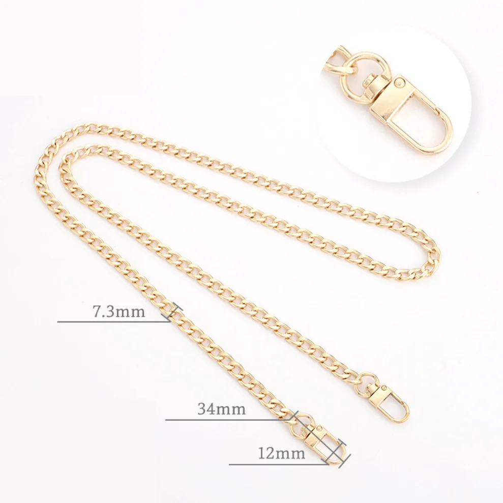 40/60/90/100/110/120cm Bag Chain Strap Handle Shoulder Crossbody Handbag Bag Metal Replacement Chains Bag Parts Accessories